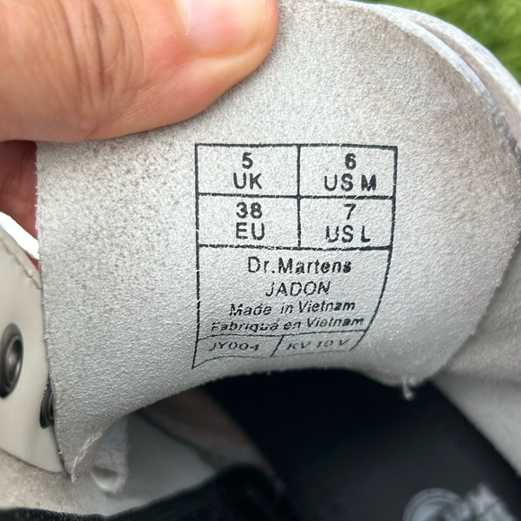 Dr. Martens White Air Wair Jadon Polished Smooth Boot SZ 7 - Picture 3 of 14